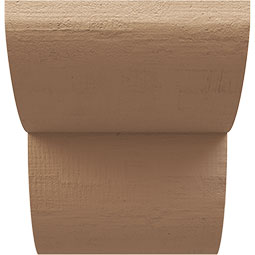 Ekena Millwork - CORUR055X06X06CRERCPR - Timberthane Faux Wood Corbel, Crestline Style, 5 1/2"W x 6"D x 6"H, Primed Tan