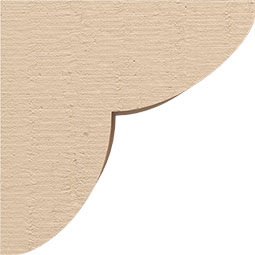 Ekena Millwork - CORUR055X06X06CRERCPR - Timberthane Faux Wood Corbel, Crestline Style, 5 1/2"W x 6"D x 6"H, Primed Tan