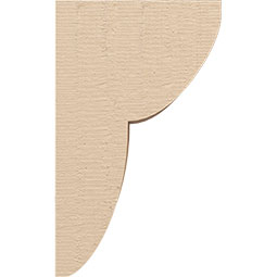 Ekena Millwork - CORUR055X06X10CRERCPR - Timberthane Faux Wood Corbel, Crestline Style, 5 1/2"W x 6"D x 10"H, Primed Tan