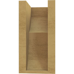 Ekena Millwork - CORUR055X06X10CRERCPR - Timberthane Faux Wood Corbel, Crestline Style, 5 1/2"W x 6"D x 10"H, Primed Tan