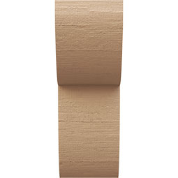 Ekena Millwork - CORUR055X06X14CRERCPR - Timberthane Faux Wood Corbel, Crestline Style, 5 1/2"W x 6"D x 14"H, Primed Tan