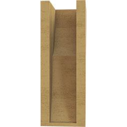 Ekena Millwork - CORUR055X06X14CRERCPR - Timberthane Faux Wood Corbel, Crestline Style, 5 1/2"W x 6"D x 14"H, Primed Tan