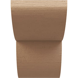 Ekena Millwork - CORUR055X08X08CRERCPR - Timberthane Faux Wood Corbel, Crestline Style, 5 1/2"W x 8"D x 8"H, Primed Tan