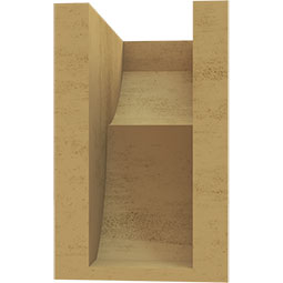 Ekena Millwork - CORUR055X08X08CRERCPR - Timberthane Faux Wood Corbel, Crestline Style, 5 1/2"W x 8"D x 8"H, Primed Tan