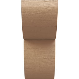 Ekena Millwork - CORUR055X08X12CRERCPR - Timberthane Faux Wood Corbel, Crestline Style, 5 1/2"W x 8"D x 12"H, Primed Tan