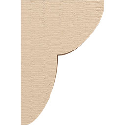 Ekena Millwork - CORUR055X08X12CRERCPR - Timberthane Faux Wood Corbel, Crestline Style, 5 1/2"W x 8"D x 12"H, Primed Tan