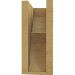Ekena Millwork - CORUR055X08X12CRERCPR - Timberthane Faux Wood Corbel, Crestline Style, 5 1/2"W x 8"D x 12"H, Primed Tan
