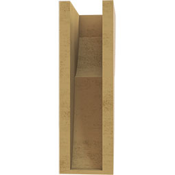 Ekena Millwork - CORUR055X08X16CRERCPR - Timberthane Faux Wood Corbel, Crestline Style, 5 1/2"W x 8"D x 16"H, Primed Tan