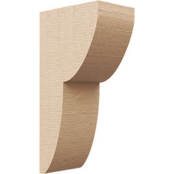 Ekena Millwork - CORUR055X08X16CRERCPR - Timberthane Faux Wood Corbel, Crestline Style, 5 1/2"W x 8"D x 16"H, Primed Tan