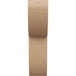 Ekena Millwork - CORUR055X08X20CRERCPR - Timberthane Faux Wood Corbel, Crestline Style, 5 1/2"W x 8"D x 20"H, Primed Tan