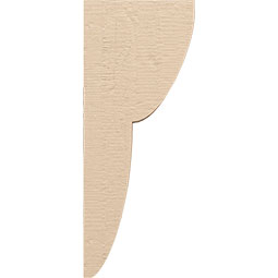 Ekena Millwork - CORUR055X08X20CRERCPR - Timberthane Faux Wood Corbel, Crestline Style, 5 1/2"W x 8"D x 20"H, Primed Tan