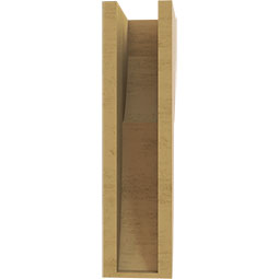 Ekena Millwork - CORUR055X08X20CRERCPR - Timberthane Faux Wood Corbel, Crestline Style, 5 1/2"W x 8"D x 20"H, Primed Tan