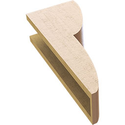 Ekena Millwork - CORUR055X08X20CRERCPR - Timberthane Faux Wood Corbel, Crestline Style, 5 1/2"W x 8"D x 20"H, Primed Tan