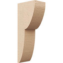 Ekena Millwork - CORUR055X08X20CRERCPR - Timberthane Faux Wood Corbel, Crestline Style, 5 1/2"W x 8"D x 20"H, Primed Tan