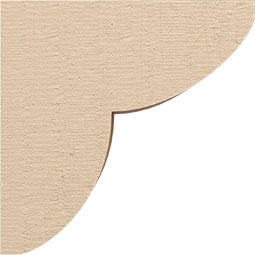Ekena Millwork - CORUR055X10X10CRERCPR - Timberthane Faux Wood Corbel, Crestline Style, 5 1/2"W x 10"D x 10"H, Primed Tan