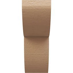 Ekena Millwork - CORUR055X10X14CRERCPR - Timberthane Faux Wood Corbel, Crestline Style, 5 1/2"W x 10"D x 14"H, Primed Tan