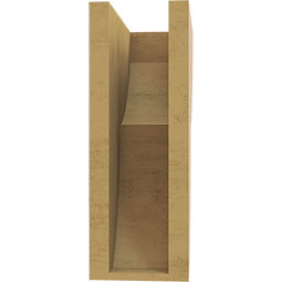Ekena Millwork - CORUR055X10X14CRERCPR - Timberthane Faux Wood Corbel, Crestline Style, 5 1/2"W x 10"D x 14"H, Primed Tan