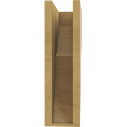 Ekena Millwork - CORUR055X10X18CRERCPR - Timberthane Faux Wood Corbel, Crestline Style, 5 1/2"W x 10"D x 18"H, Primed Tan