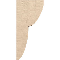 Ekena Millwork - CORUR055X10X22CRERCPR - Timberthane Faux Wood Corbel, Crestline Style, 5 1/2"W x 10"D x 22"H, Primed Tan