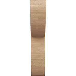 Ekena Millwork - CORUR055X10X26CRERCPR - Timberthane Faux Wood Corbel, Crestline Style, 5 1/2"W x 10"D x 26"H, Primed Tan