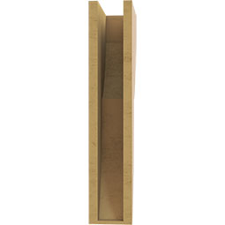 Ekena Millwork - CORUR055X10X26CRERCPR - Timberthane Faux Wood Corbel, Crestline Style, 5 1/2"W x 10"D x 26"H, Primed Tan