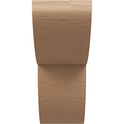 Ekena Millwork - CORUR055X12X12CRERCPR - Timberthane Faux Wood Corbel, Crestline Style, 5 1/2"W x 12"D x 12"H, Primed Tan