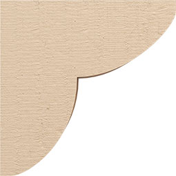 Ekena Millwork - CORUR055X12X12CRERCPR - Timberthane Faux Wood Corbel, Crestline Style, 5 1/2"W x 12"D x 12"H, Primed Tan