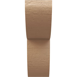 Ekena Millwork - CORUR055X12X16CRERCPR - Timberthane Faux Wood Corbel, Crestline Style, 5 1/2"W x 12"D x 16"H, Primed Tan