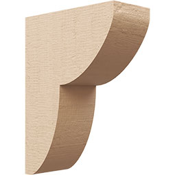 Ekena Millwork - CORUR055X12X16CRERCPR - Timberthane Faux Wood Corbel, Crestline Style, 5 1/2"W x 12"D x 16"H, Primed Tan