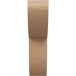 Ekena Millwork - CORUR055X12X20CRERCPR - Timberthane Faux Wood Corbel, Crestline Style, 5 1/2"W x 12"D x 20"H, Primed Tan