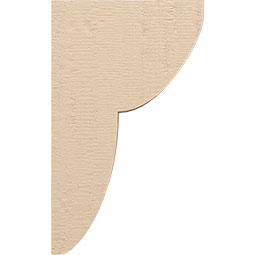 Ekena Millwork - CORUR055X12X20CRERCPR - Timberthane Faux Wood Corbel, Crestline Style, 5 1/2"W x 12"D x 20"H, Primed Tan