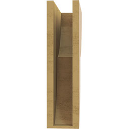 Ekena Millwork - CORUR055X12X20CRERCPR - Timberthane Faux Wood Corbel, Crestline Style, 5 1/2"W x 12"D x 20"H, Primed Tan