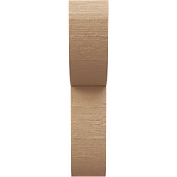 Ekena Millwork - CORUR055X12X24CRERCPR - Timberthane Faux Wood Corbel, Crestline Style, 5 1/2"W x 12"D x 24"H, Primed Tan
