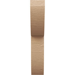 Ekena Millwork - CORUR055X12X28CRERCPR - Timberthane Faux Wood Corbel, Crestline Style, 5 1/2"W x 12"D x 28"H, Primed Tan