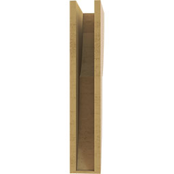 Ekena Millwork - CORUR055X12X28CRERCPR - Timberthane Faux Wood Corbel, Crestline Style, 5 1/2"W x 12"D x 28"H, Primed Tan