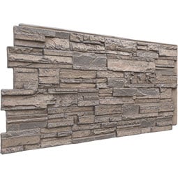 Ekena Millwork - PNU24X48CA - EverStone Cascade Faux Stone Panel, 48 5/8"W x 24 3/4"H x 1 1/4"D