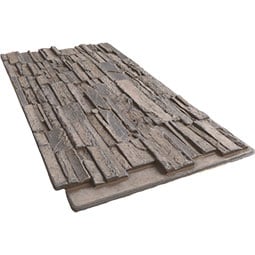 Ekena Millwork - PNU24X48CA - EverStone Cascade Faux Stone Panel, 48 5/8"W x 24 3/4"H x 1 1/4"D