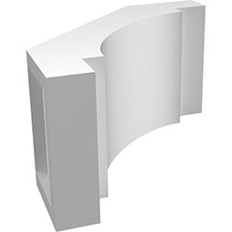 Ekena Millwork - BRCPMRC_P - Merced Architectural Grade PVC Knee Brace