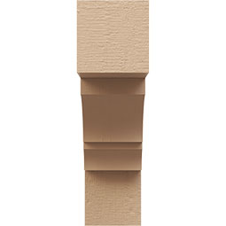 Ekena Millwork - BKTURBOA44 - Timberthane Rough Cedar Faux Wood Balboa Block Bracket