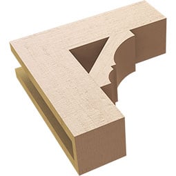 Ekena Millwork - BKTURBOA44 - Timberthane Rough Cedar Faux Wood Balboa Block Bracket