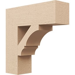 Ekena Millwork - BKTURBOA44 - Timberthane Rough Cedar Faux Wood Balboa Block Bracket