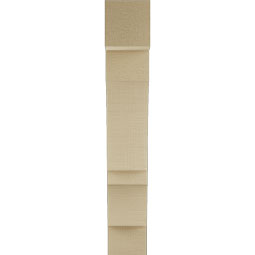 Ekena Millwork - BKTUR035X14X22BOA05RCPR - Timberthane Faux Wood Balboa Style Bracket, Block Ends, 3 1/2"W x 14"D x 22"H, Primed Tan