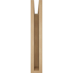 Ekena Millwork - BKTUR035X14X22BOA05RCPR - Timberthane Faux Wood Balboa Style Bracket, Block Ends, 3 1/2"W x 14"D x 22"H, Primed Tan