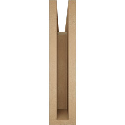 Ekena Millwork - BKTUR035X16X16BOA05RCPR - Timberthane Faux Wood Balboa Style Bracket, Block Ends, 3 1/2"W x 16"D x 16"H, Primed Tan