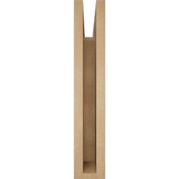 Ekena Millwork - BKTUR035X16X20BOA05RCPR - Timberthane Faux Wood Balboa Style Bracket, Block Ends, 3 1/2"W x 16"D x 20"H, Primed Tan