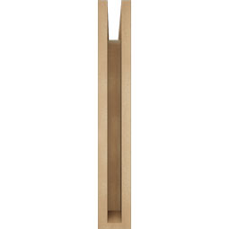 Ekena Millwork - BKTUR035X16X24BOA05RCPR - Timberthane Faux Wood Balboa Style Bracket, Block Ends, 3 1/2"W x 16"D x 24"H, Primed Tan