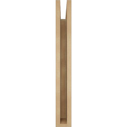 Ekena Millwork - BKTUR035X16X28BOA05RCPR - Timberthane Faux Wood Balboa Style Bracket, Block Ends, 3 1/2"W x 16"D x 28"H, Primed Tan