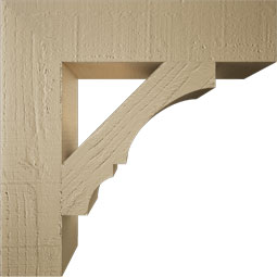 Ekena Millwork - BKTURBOA44 - Timberthane Rough Cedar Faux Wood Balboa Block Bracket