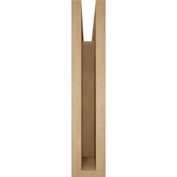 Ekena Millwork - BKTUR035X18X18BOA05RCPR - Timberthane Faux Wood Balboa Style Bracket, Block Ends, 3 1/2"W x 18"D x 18"H, Primed Tan