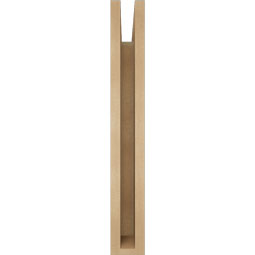 Ekena Millwork - BKTUR035X18X26BOA05RCPR - Timberthane Faux Wood Balboa Style Bracket, Block Ends, 3 1/2"W x 18"D x 26"H, Primed Tan